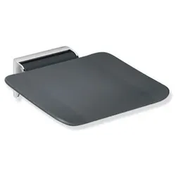Hewi System 900 Klappsitz 900.51.2004092 Sitzfläche anthrazit, Wandkonsole Edelstahl verchromt