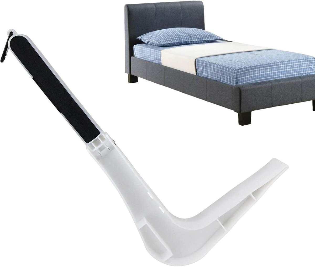 Matrasverhoger Wit - Ergonomische Bedhulp voor het Verschoon van uw Bed - 135 cm
