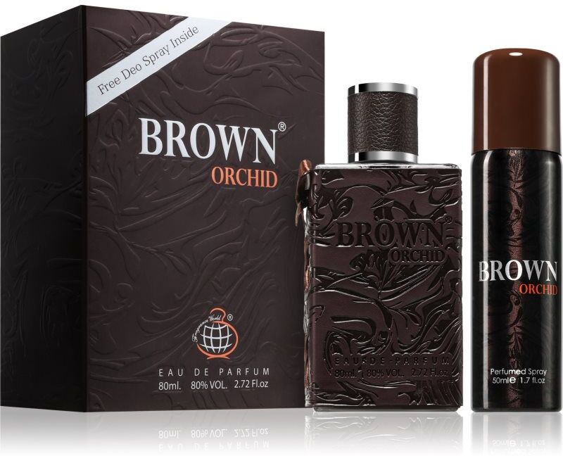 Fragrance World Brown Orchid coffret cadeau pour homme 1 pcs
