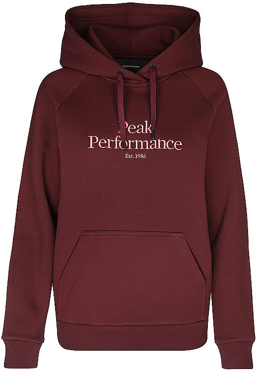 PEAK PERFORMANCE Damen Hoodie Original dunkelrot   M W