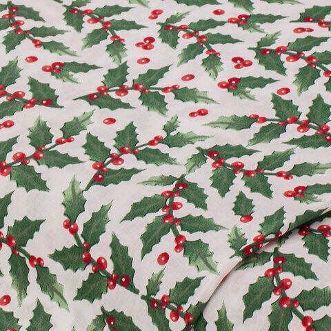 Baumwollstoff Ilex "Sina", weiß-color