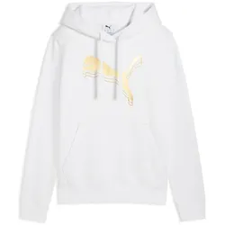 PUMA Essentials Metallic Fleece Hoodie Damen 52 - PUMA white/metallic gold XL