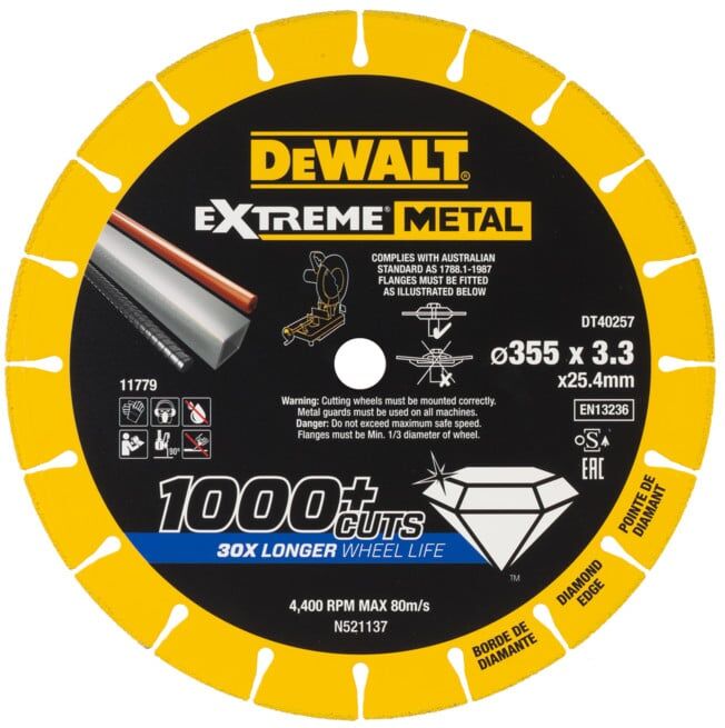 Disque diamanté DEWALT 355x3,3mm (DT40257-QZ)