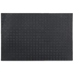 Relaxdays Fußmatte Gummi BxT:60x40cm, Anti-Rutsch, Schmutzfangmatte, Outdoor, Türmatte, schwarz