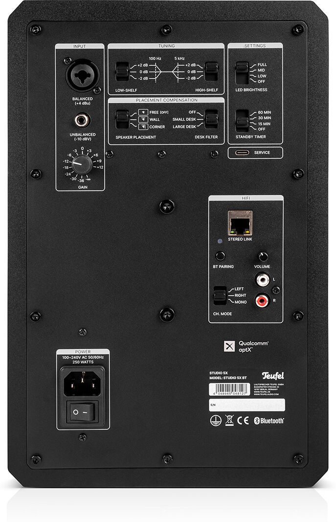 Teufel STUDIO 5X BT + Tafelstatief K&M voor STUDIO 5X Zwart