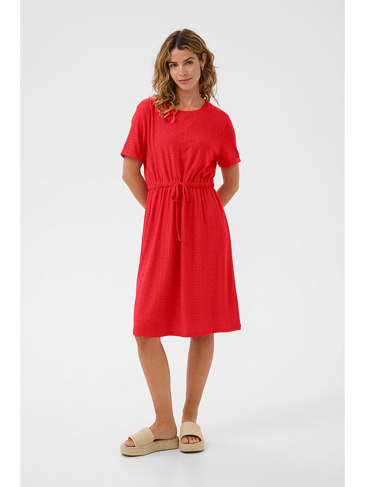Cream Kleid in Rot - M