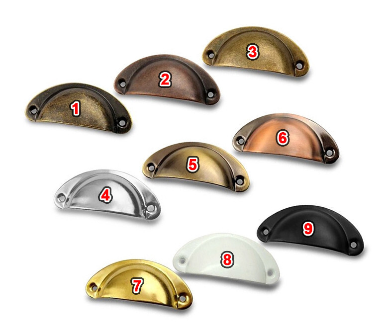 Set van 8 schelpvormige meubelhandgrepen WTD Deutschland kleur 8