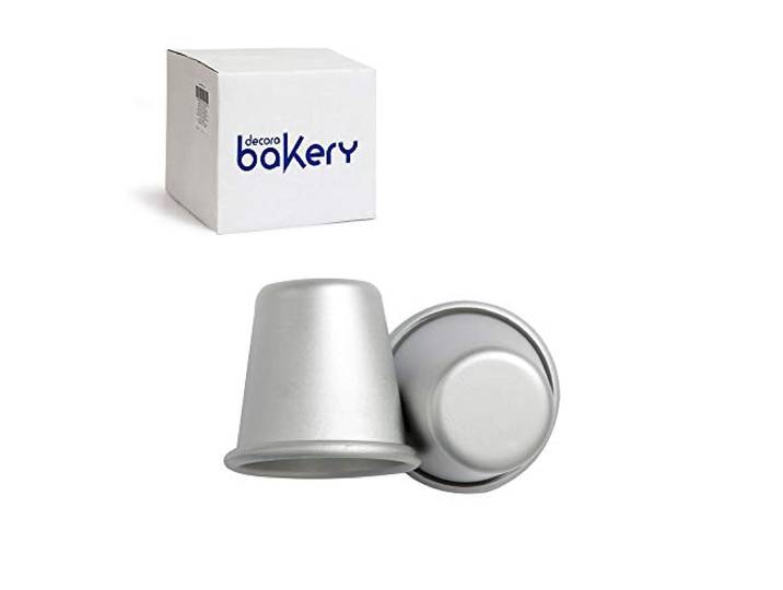 Decora 5062962 BACKFORM FÜR BABA' AUS ELOXIERTEM ALUMINIUM 50 ST 6 X 6 CM