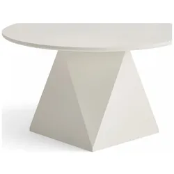 Couchtisch Aruna Ø80 cm - MDF Tisch in Cream White, FSC-zertifiziert