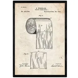 POSTER Toilettenpapier Patent A3 Rahmenlos