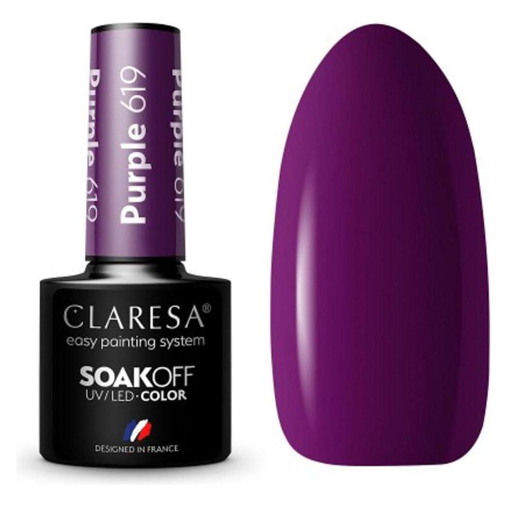 Claresa Soak Off UV/LED Purple hybrid polish 619 5g (619, UV-Gel Lack) (33082111)