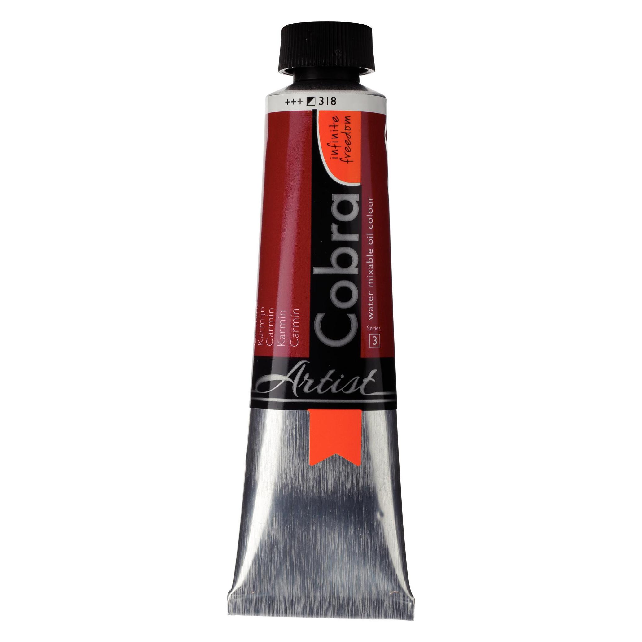 Talens Oelfarbe Cobra wasservermalbar Karmin 318 (40 ml) (21053180)