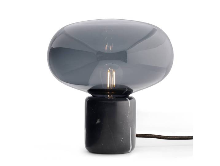 New Works Designer Tischlampe Karl-Johan, dimmbar, schwarz, für Wohn- / Esszimmer, Stein, Design, Tischlampe