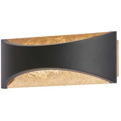 Wandleuchte Wandstrahler Außenlampe Gartenleuchte LED Metall Schwarz IP44