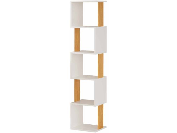 Bücherregal Georis Weiss/Natur Holzwerkstoff B 35 H 161 cm