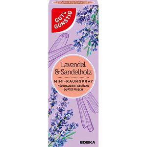 Gut&Günstig Raumduft Mini-Raumspray 25 ml, Nachfüller, gegen Gerüche, Lavendel & Sandelholz