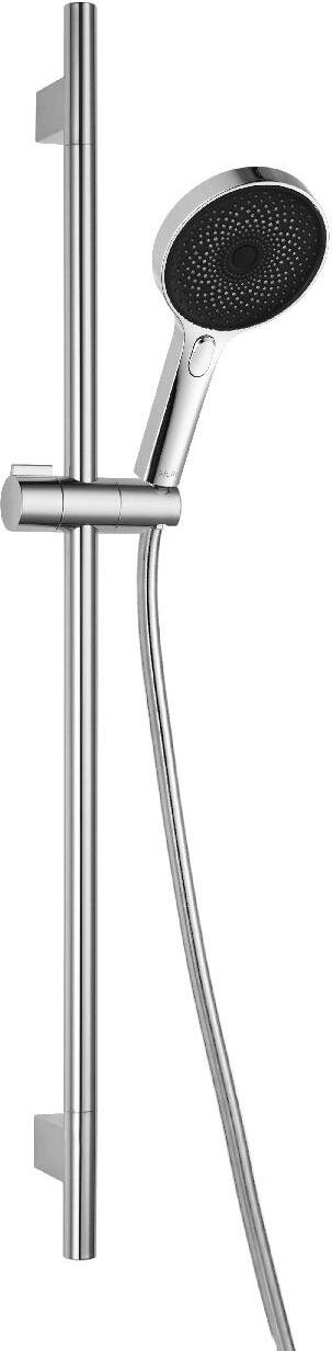 Kielle Oudee Set douchekoppen, stangen en slangen, chroom/zwart 20402SE0