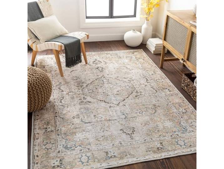 Livabliss Baku Riverside Vintage Teppich 160x220 cm – Rosa, Elfenbein