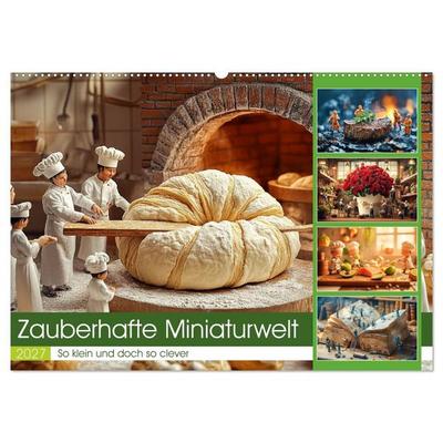 Zauberhafte Miniaturwelt (Wandkalender 2027 DIN A2 quer), CALVENDO Monatskalender
