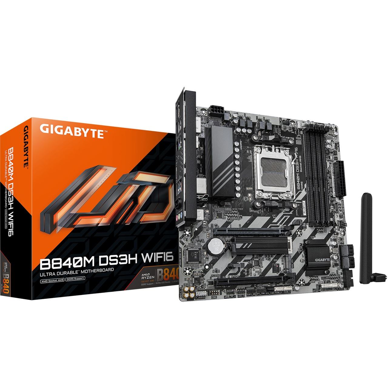 Gigabyte B840M DS3H WiFi6 AMD B840 So.AM5 DDR5 µATX Retail