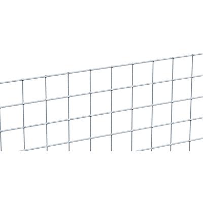Schweißgitter ALBERTS, silber (silberfarben), H:50cm, Stahl, Zaunelemente, Höhe: 50 und 100 cm, Gesamtlänge: 5 m, Maschen: 12,7x12,7 mm