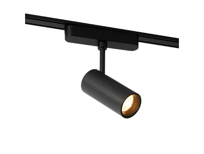 Spot moderne noir pour système de rail monophasé 9W 3000K -