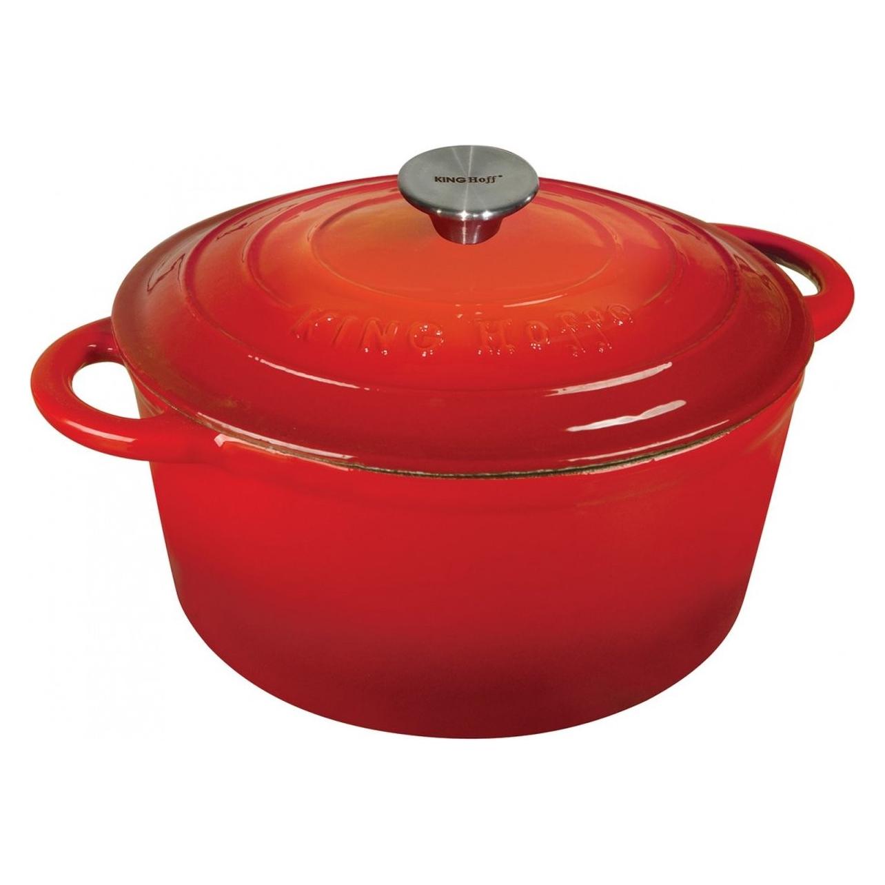 Kinghoff Enamelled cast iron pot 21cm KH-1614 (Kochtopf, Gusseisen, 21 x 9.50 cm) (ERT10811)