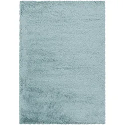 HOCHFLORTEPPICH SALZACH, einfarbig, aus Polypropylen, Blau, 140 x 200 cm