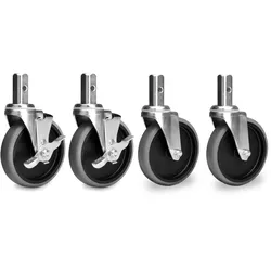 4er Set Stagecaptain Transportrolle 125 mm 2x gebremst, 2x ungebremst