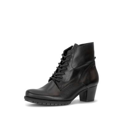 Schnürstiefelette GABOR "Schnürstiefelette", Damen, Gr. 36, schwarz, Schuhe Schnürstiefelette