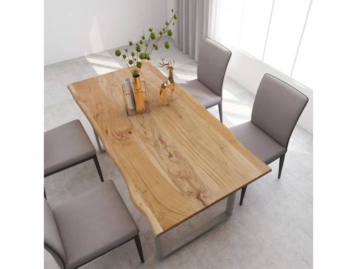 Table de salle à manger 180x90x76 cm Bois d'acacia massif 10240--LEB