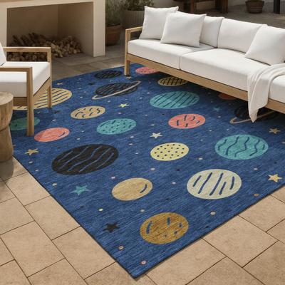 Addison Rugs Machine Washable Indoor/ Outdoor Modern Planets Chantille Rug