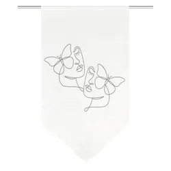Schmidt Fensterbehang Schmetterlinge 40 x 80 cm Polyester Weiß