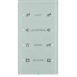 Berker 75144150 Touch-Sensor 4fach Komfort R.3 Glas konfiguriert, polarweiß
