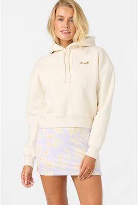 O'Neill s Arden Cropped Hoodie Pullover Fleece Jacket in Tofu, Size Large