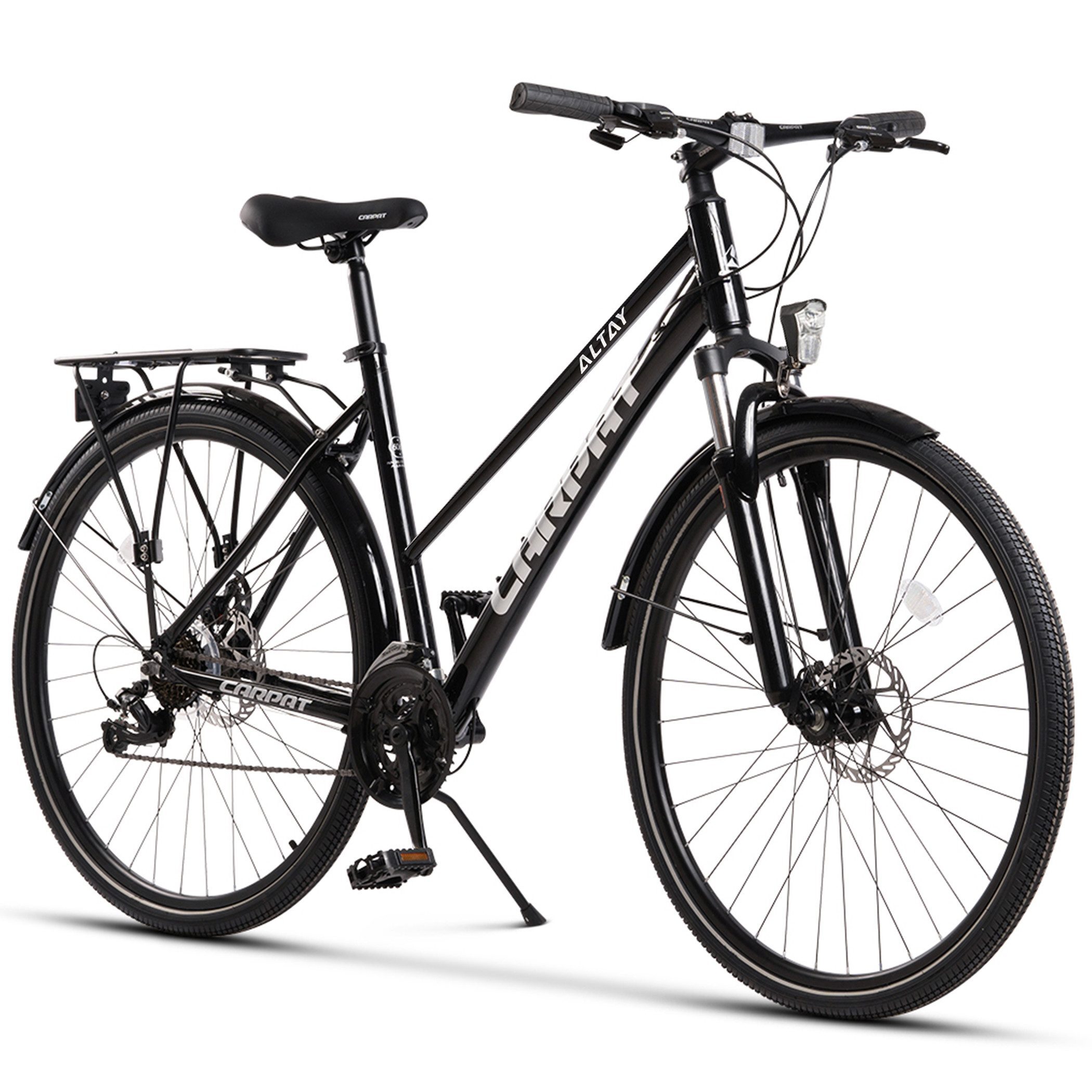 VELORS Trekkingrad 28 Zoll Trekking Bike für Damen Herren 21 Gang Shimano Tourney Schaltwerk Aluminium Rahmen Mechanische Scheibenbremse