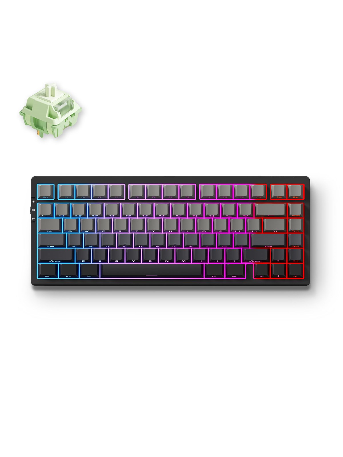 MCHOSE G75 Pro Wireless Gasket Mounted (Black - Matcha Latte Switch V2) - Gaming Tastatur (TKL) - 75% - Englisch (US) - Schwarz