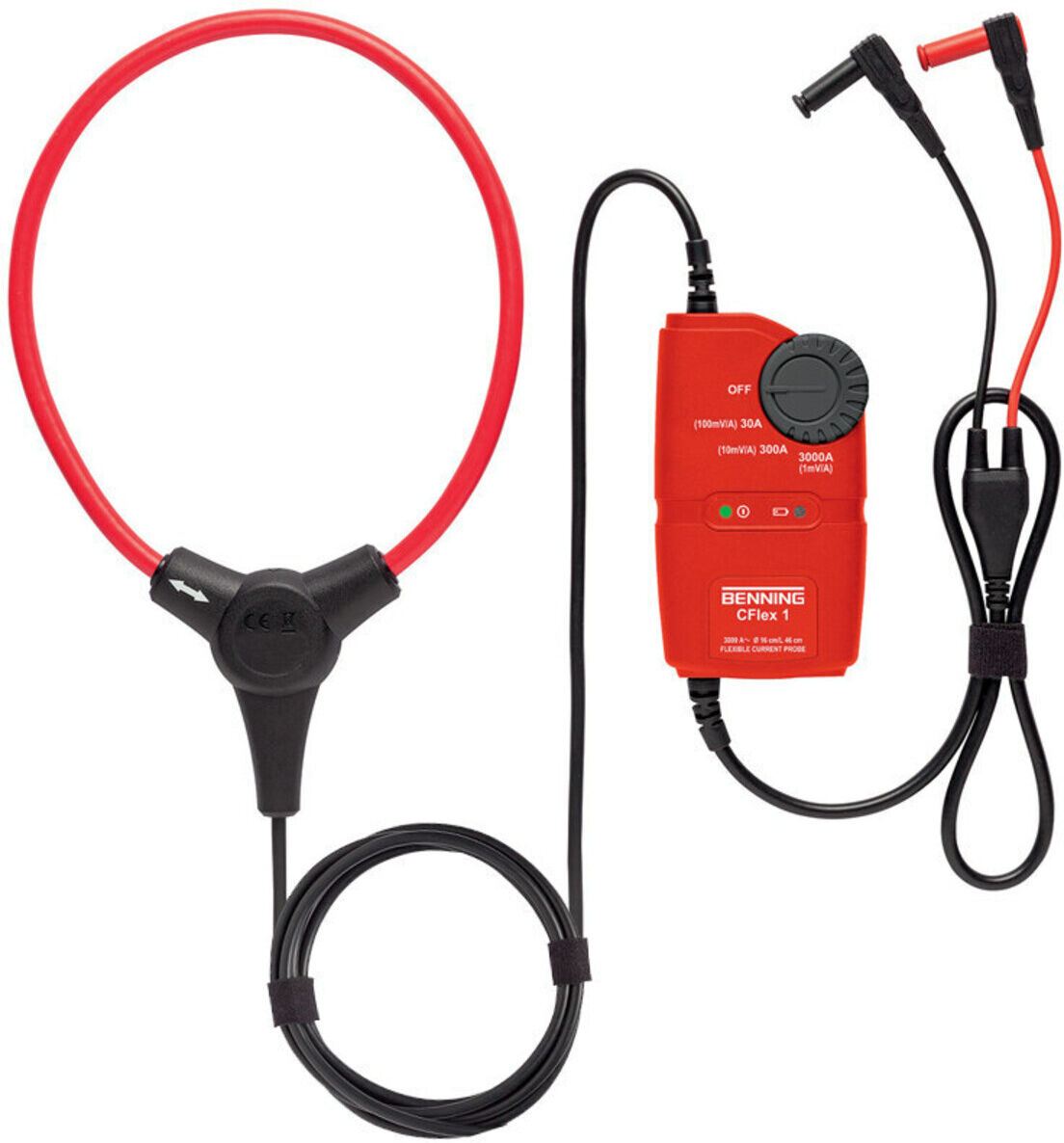 BENNING Stromwandler 0,3 - 3000 Ampere flexible Messschleife inkl. Tasche/Batterien (044068)