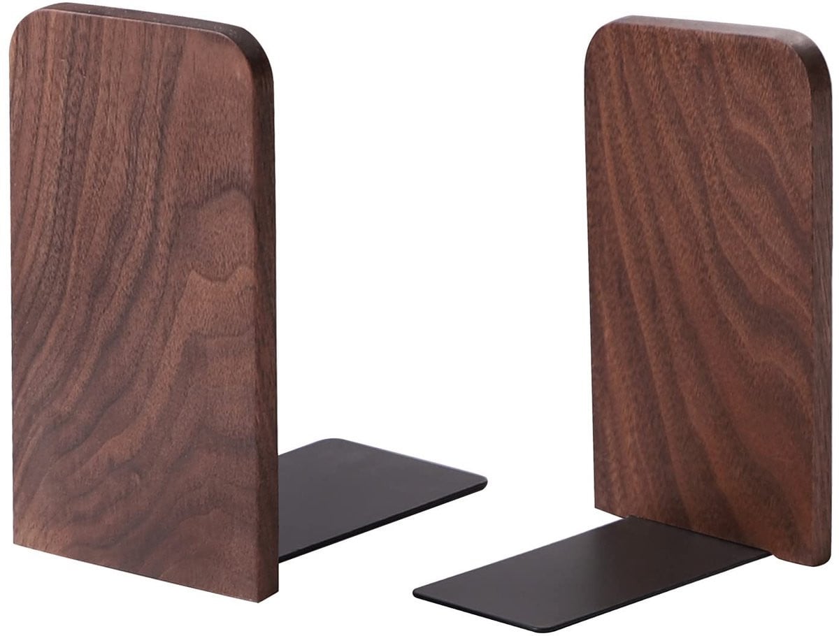 Omgoods Houten Boeksteunen Set voor Decoratie en Organisatie