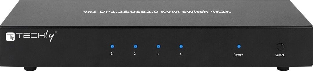 Techly IDATA-DP-KVM4 KVM-switch met 4 poorten en DisplayPort 1.2