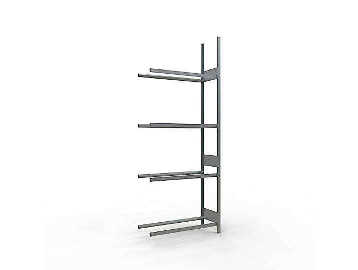 Anbauregal, Räder-/Reifenregal, 2750 x 1050 x 400 mm (HxBxT), verzinkt, 4 Lagerebenen á 150 kg Fachlast pro Ebene