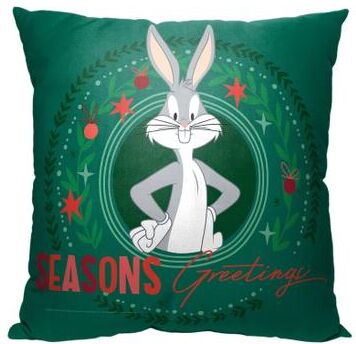 Wb Looney Tunes Greetings From Bugs Printed Throw Pillow by The Northwest in O