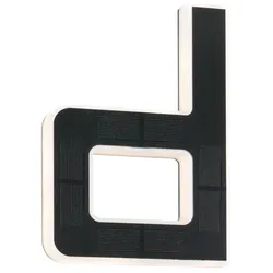 Paulmann LED Solar-Hausnummer, IP44, indirekt, 3000K, 20lm, Akku wechselbar, schwarz, Buchstabe d PAUL-94653