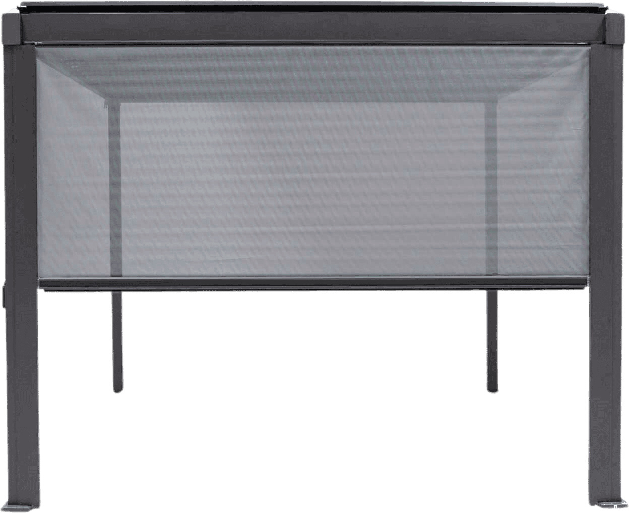 MIRADOR 80/88 Windschutz 3 m Polyester PVC Anthrazit für Solid und Basic Pergola