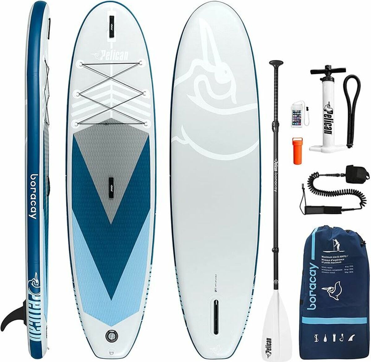 Aufblasbares Paddel-Board mit Zubehör BORACAY Blau
