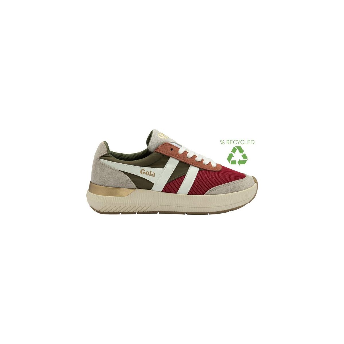 Gola Raven Sneaker Women raspberry/khaki/feather grey (RN) 4 CLB516-RN-4-raspberrykhakifeathergrey