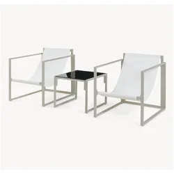Casa.Pro, Gartenlounge, Loungeset Karg 3-tlg. Beige