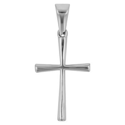 Kreuzanhänger AKZENT "Mavi, hautverträglich", silber (silberfarbig), Schmuckanhänger, Damen, Edelstahl