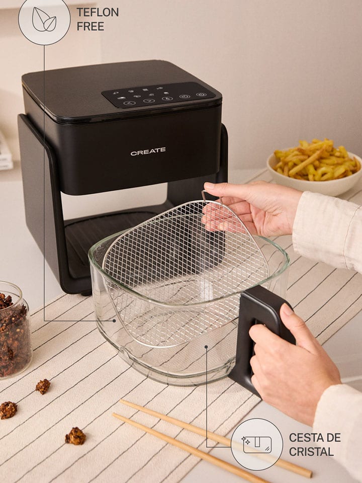 CREATE Heißluftfritteuse ''Studio Crystal'' in Schwarz - 4,2 l - onesize