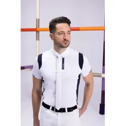 Pikeur Herren Turniershirt White/Navy Sportswear FS 2024, Größe: 39